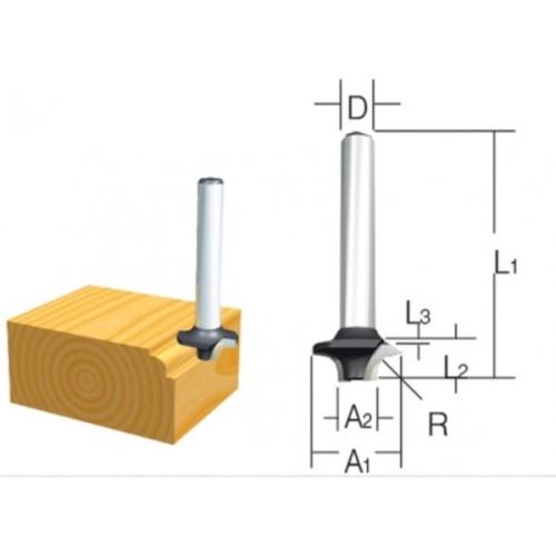 MAKITA router lekerekített élekhez D-09363