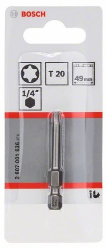 BOSCH csavarhúzó bit extra kemény Extra-Hart T20, 49 mm 2607001636