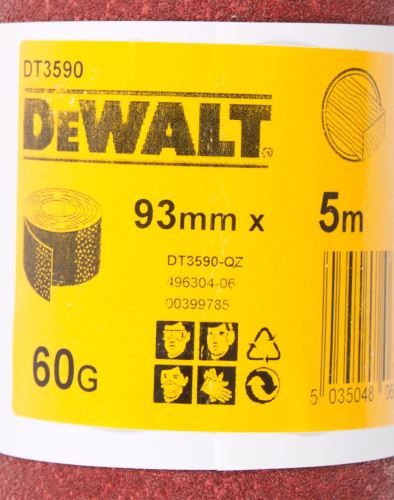 DEWALT P80 csiszolópapír tekercs, 25 mx 93 mm DT3596