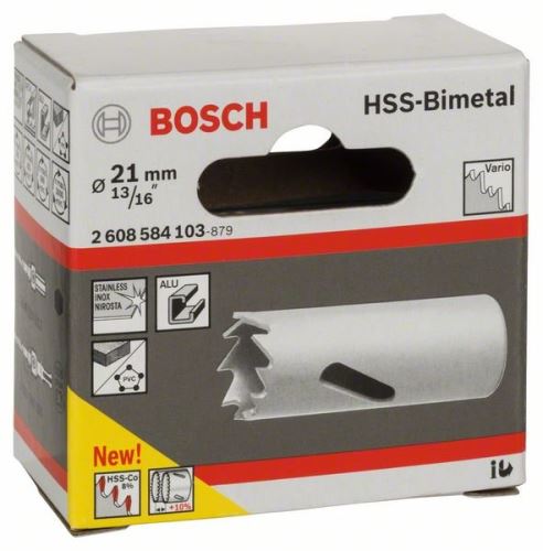 BOSCH HSS-bimetál lyukasztó szabványos adapterhez 21 mm, 13/16" 2608584103