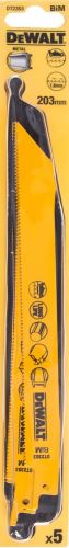 DEWALT fűrészlap 203 mm fémekhez, lemezekhez, csövekhez és profilokhoz 3-8 mm (5 db) DT2353