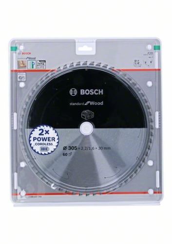 BOSCH Fűrészlap akkus fűrészekhez; Standard fa 305x30x2,2/1,6x60T 2608837742