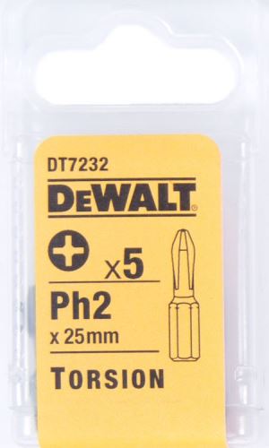 DEWALT csavarhúzó bitek PH Torsion PH2-25 mm (5 db) DT7232