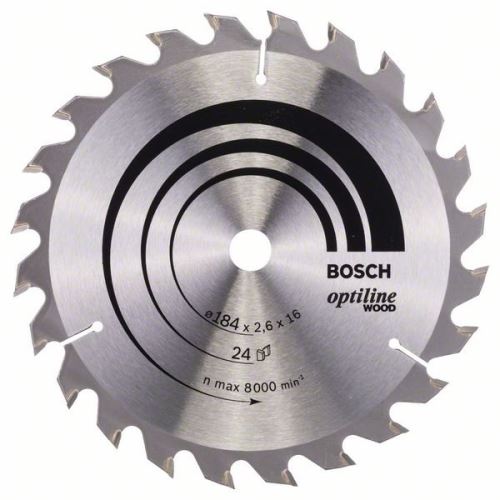 BOSCH fűrészlap Optiline Wood 184 x 16 x 2,6 mm, 24 2608640817