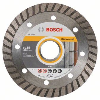 BOSCH Gyémánt vágótárcsa Standard Universal Turbo 125 x 22,23 x 2 x 10 mm (10 db) 2608603250