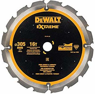 DEWALT fűrészlap szálcement és laminált lapokhoz, 305 x 30 mm, 16 fogú DT1475