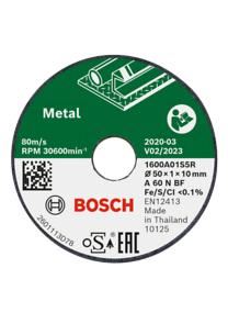 BOSCH Vágótárcsa fém 50x1x10mm, 3 db 1600A01S5Y