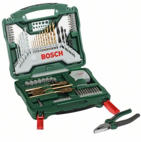 BOSCH 70 részes X-Line tartozékkészlet fogóval a tartozéktokban 2607017197