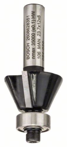 BOSCH homlok-/élvágó 8 mm, D1 23,7 mm, B 5,5 mm, L 12 mm, G 54 mm, 25° 2608628351