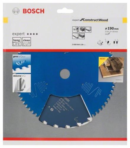 BOSCH Expert fűrészlap építőipari fához 190 x 30 x 2,0 mm, 24 2608644139