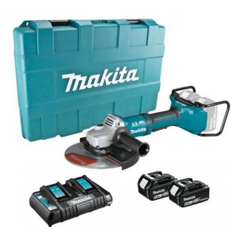 Makita Akkumulátoros sarokcsiszoló 230mm Li-ion LXT 2x18V/5.0Ah DGA900PT2