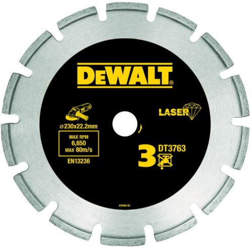 DEWALT DIA lemez kemény anyagokhoz és gránithoz 230 x 22,2 mm DT3763