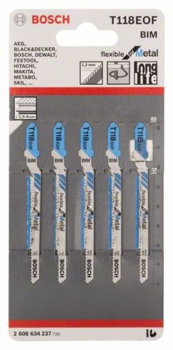 BOSCH Fűrészlap dugattyús fűrészhez T 118 EOF Flexible for Metal (3 db) 2608636231