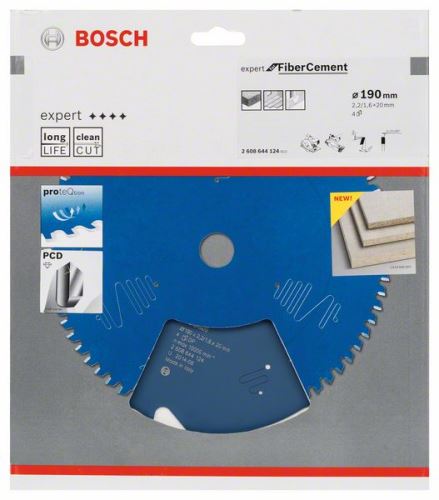 BOSCH fűrészlap Expert szálcementhez 190 x 20 x 2,2 mm, 4 2608644124