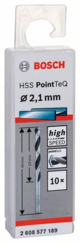 BOSCH csavarfúró HSS PointTeQ 2,1 mm (10 db) 2608577189