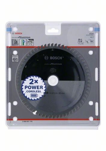 BOSCH Fűrészlap akkus fűrészekhez; Standard alumíniumhoz 216x30x2,2/1,6x64T 2608837776