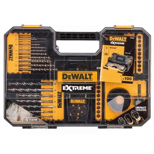 DEWALT tartozék / bitkészlet; fúrófejek; koronák / (100 db) DT70620T