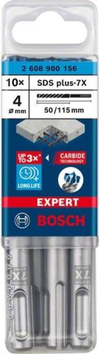 BOSCH EXPERT fúrószár SDS plus-7X, 4x50x115 10 db 2608900156