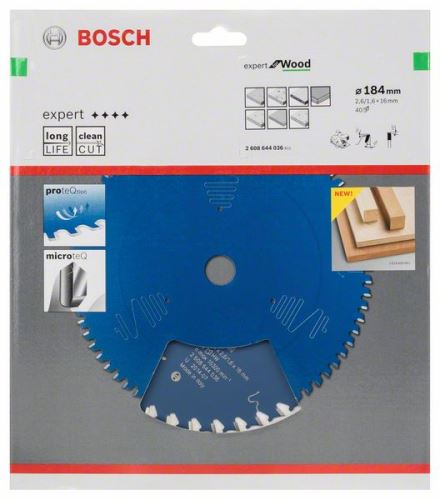 BOSCH Expert fűrészlap fához 184 x 16 x 2,6 mm, 40 2608644036