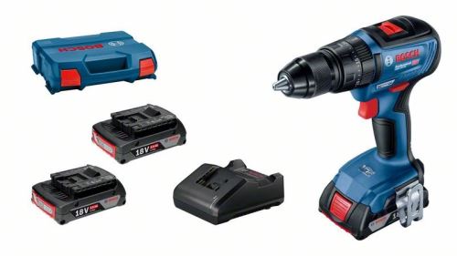 Bosch Professzionális készlet: GSB 18V-50 + 3× GBA 2,0Ah + GAL 18V-20 L-táskában 06019H5121