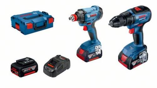 Bosch Professional készlet: GSR 18V-50 + GDX 180-LI + 3× GBA 18V 5.0Ah + GAL 1880CV in L-BOXX136 06019G5227