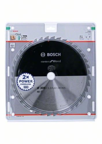 BOSCH Fűrészlap akkus fűrészekhez; Standard fa 305x30x2,2/1,6x40T 2608837741