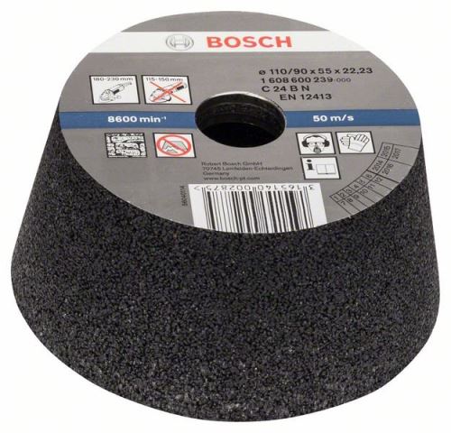 BOSCH csiszolóedény, kúpos - kő/beton 90 mm, 110 mm, 55 mm, 24 1608600239