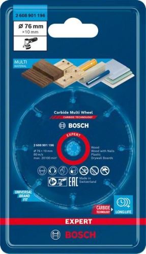 BOSCH EXPERT vágótárcsa keményfém többkerék 76mm 2608901196