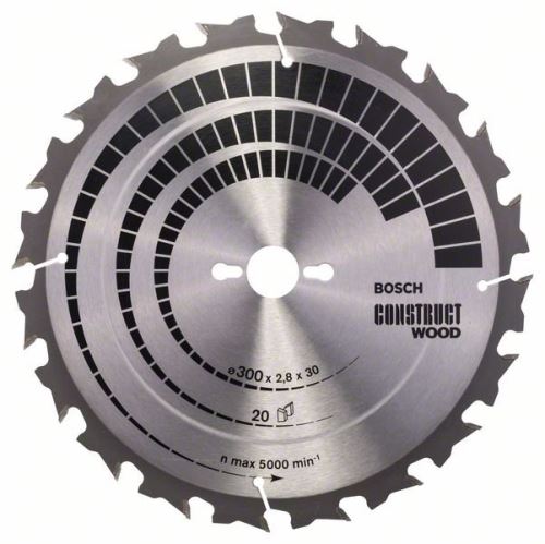 BOSCH fűrészlap Construct Wood 300 x 30 x 2,8 mm; 20 2608640700