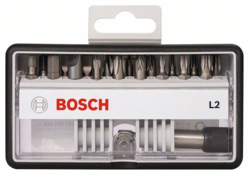 BOSCH (18+1) darabos csavarhúzó bitkészlet Robust Line, L Extra-Hart 25 mm, (18+1) darabos készlet 2607002568