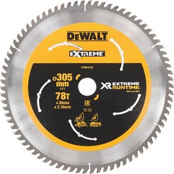 DEWALT fűrészlap (ideális FLEXVOLT fűrészekhez), 305 x 30 mm, 78 fogú DT99576