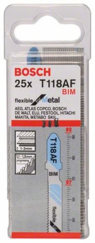 BOSCH Fűrészlap dugattyús fűrészhez T 118 AF Flexible for Metal (5 db) 2608634505