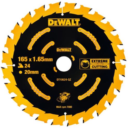 DEWALT EXTREME fűrészlap (akkus fűrészekhez), 165 x 20 mm, 24 fogú DT10624