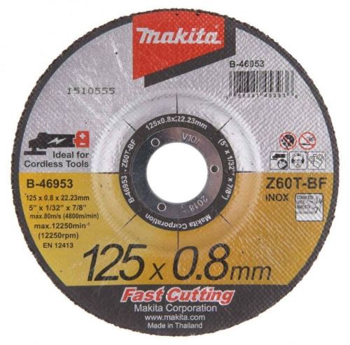 MAKITA rozsdamentes acél vágótárcsa 115x0,8x22 mm B-46947