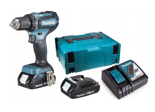 Makita Aku akkumulátoros ütvecsavarozó Li-ion LXT 18V/2.0 Ah, Makpac DHP485RAJ