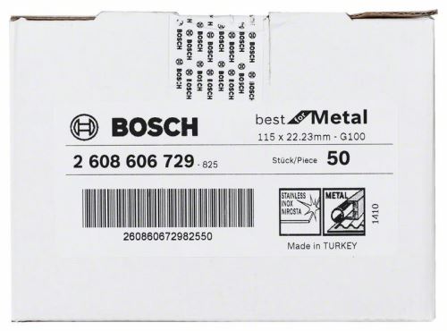 BOSCH Fiber csiszolókorong R574, legjobb fémhez D = 115 mm; G = 100 2608606729