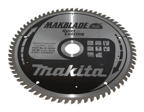 MAKITA fafűrészlap MAKBLADEplus 260x2,3x30 mm 70 fogú B-32530