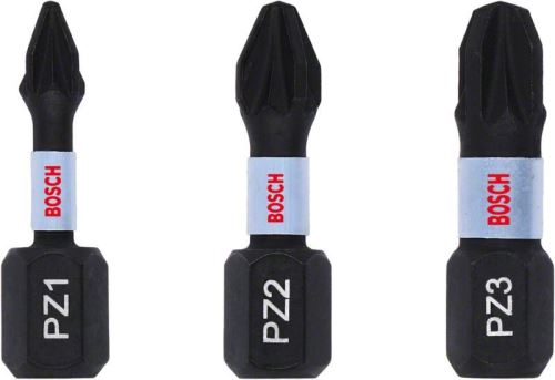 BOSCH készlet PZ1, PZ2, PZ3 bitekből 25 mm, 3 db 2608522471