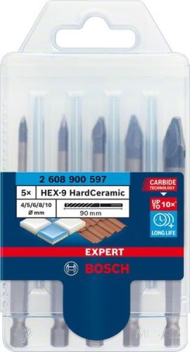 BOSCH EXPERT 5 darabos HEX-9HardCeramic készlet 4/5/6/8/10 2608900597