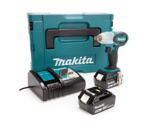 Makita Akkus ütvecsavarozó 1/2" Li-ion LXT 18V/5.0Ah, Makpac DTW251RTJ