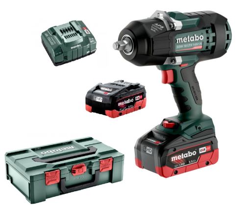 Metabo akkus ütvecsavarozó kulcs SSW 18 LTX 1450 BL, 18V/2x5,5Ah - 602401660