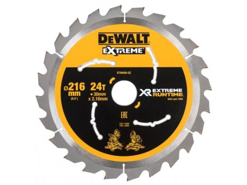 DEWALT fűrészlap (ideális FLEXVOLT fűrészekhez) 216 x 30 mm, 24 fogú DT99568