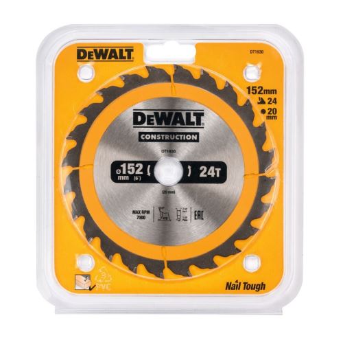 DEWALT fűrészlap fához 152 mm 24 fogú DT1930