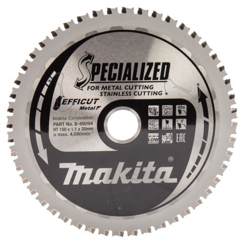 MAKITA fűrészlap acél Efficut 150x1,1x20 mm 48 fogú B-69294