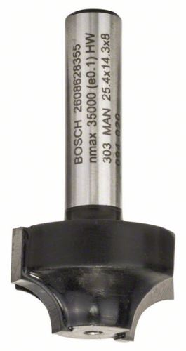 BOSCH Profilvágó E 8 mm, R1 6,3 mm, D 25,4 mm, L 14 mm, G 46 mm 2608628355