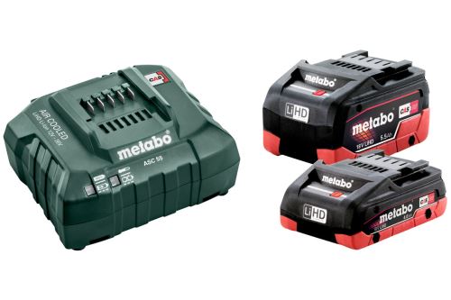 METABO alapkészlet (töltő + akkumulátorok) 18V / LiHD 1 x 4,0 Ah + 1 x 5,5 Ah 685160000