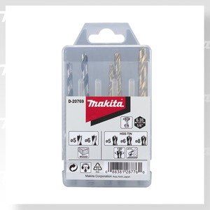 MAKITA fém/fa fúrókészlet 5;6;8/5;6 mm, HEX szár 1/4", 5 db D-20769