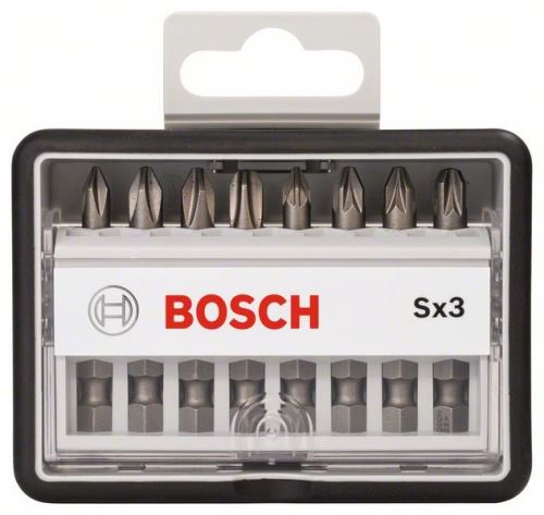 BOSCH 8 részes csavarhúzó bitkészlet Robust Line, Sx Extra-Hart 49 mm, 8 részes készlet 2607002558