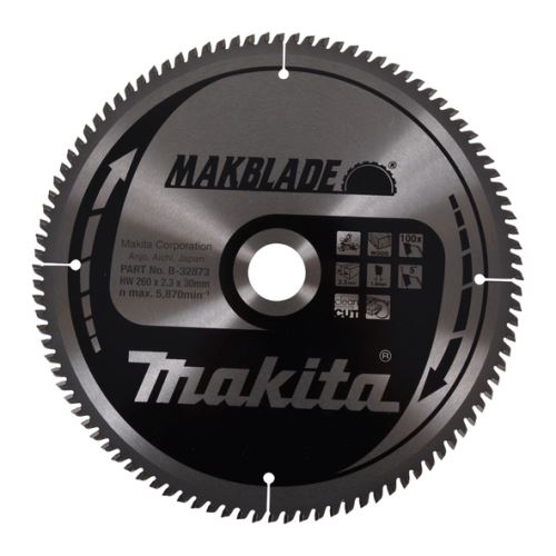 MAKITA fafűrészlap MAKBLADE 260x2,3x30 mm 100 fogú B-32873