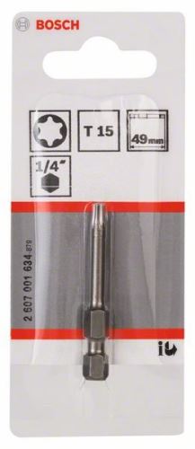 BOSCH csavarhúzó bit extra kemény Extra-Hart T15, 49 mm 2607001634